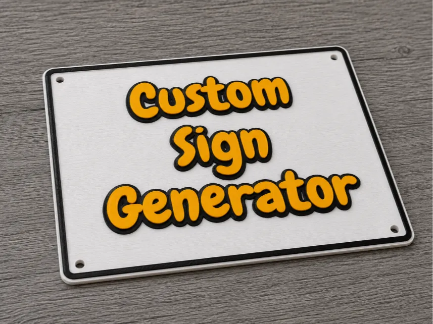 Custom Sign Generator / Schilder Generator