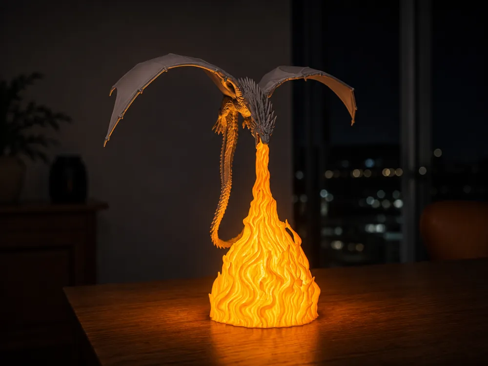 Flame Breath Dragon Lamp V2