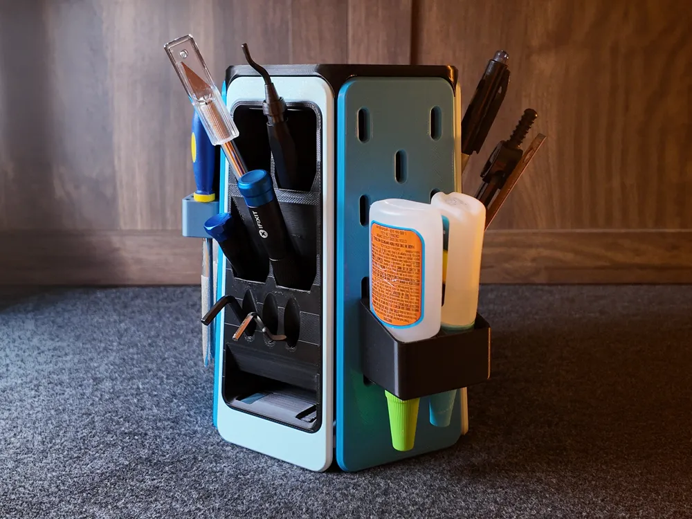 Modular Rotating Desk Organizer