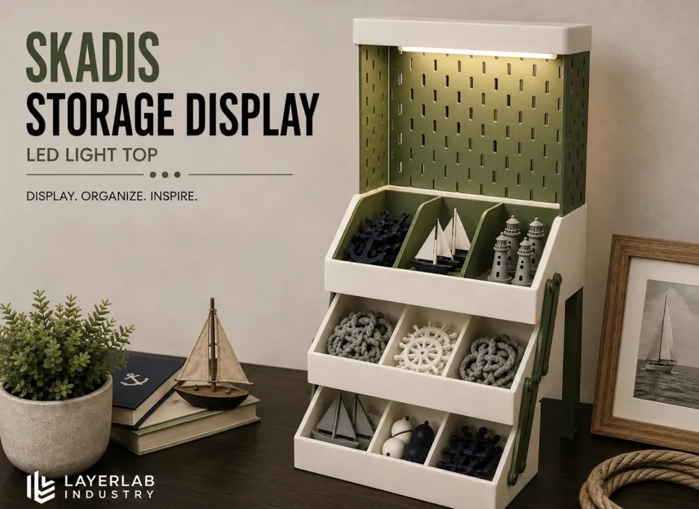 Storage Display Skadis Wall With Light Top, photo 2 of 5 - Storage Display Skadis Wall With Light Top Household